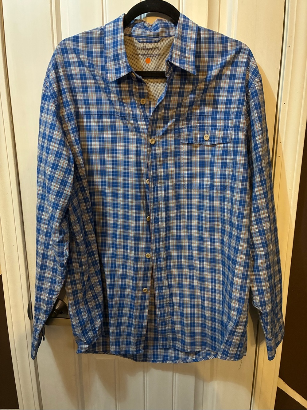 G.H Bass Blue Plaid Button-Down Shirt - Casual Men's Shirt